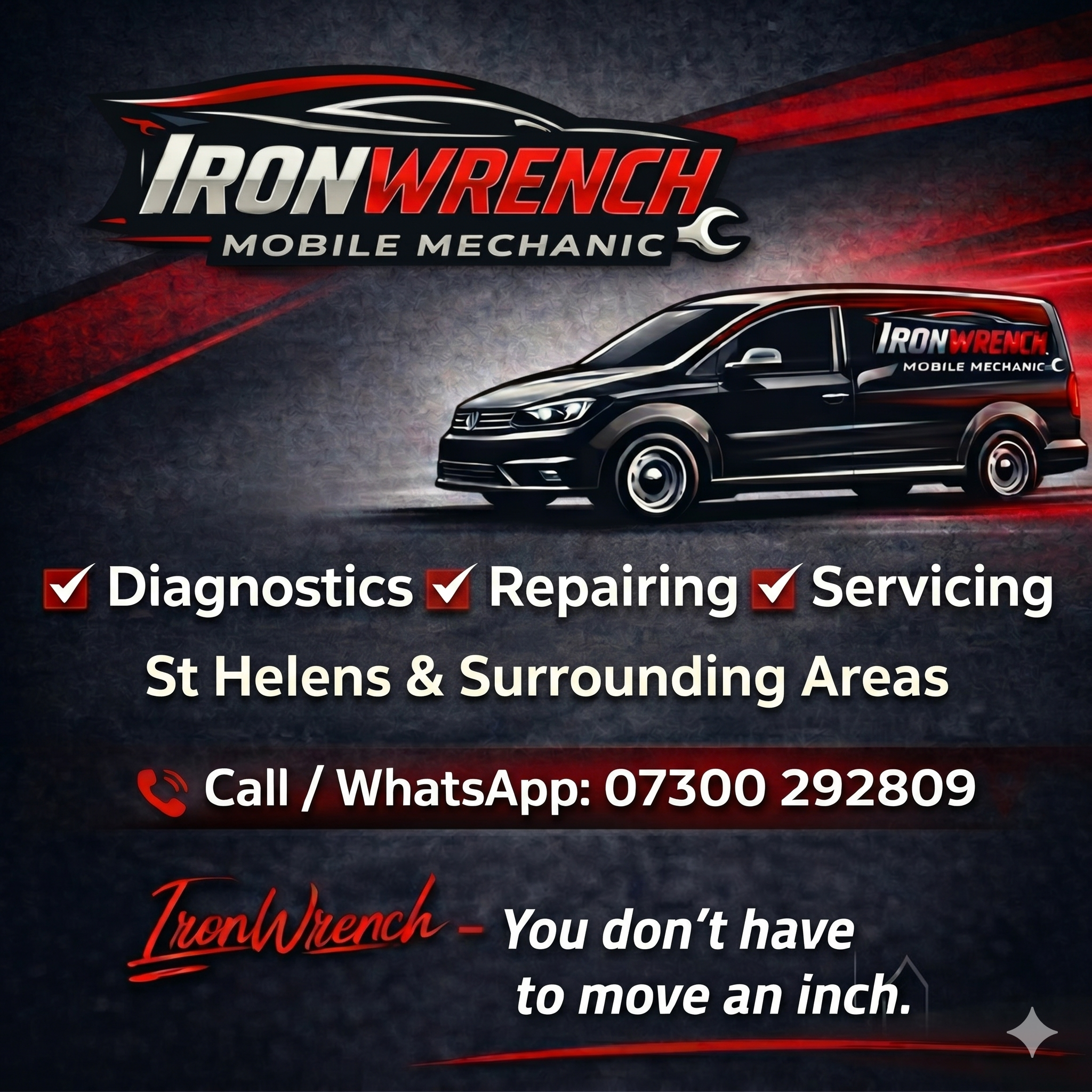Ironwrench Mobile Mechanic brand banner